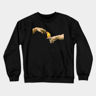 scritching a sunconure Crewneck Sweatshirt